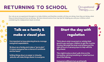 Returning to School: An OT Informed Guide for Parents