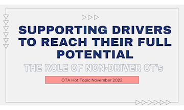 Hot Topic Wrap Up: The role of non-driver trained OTs